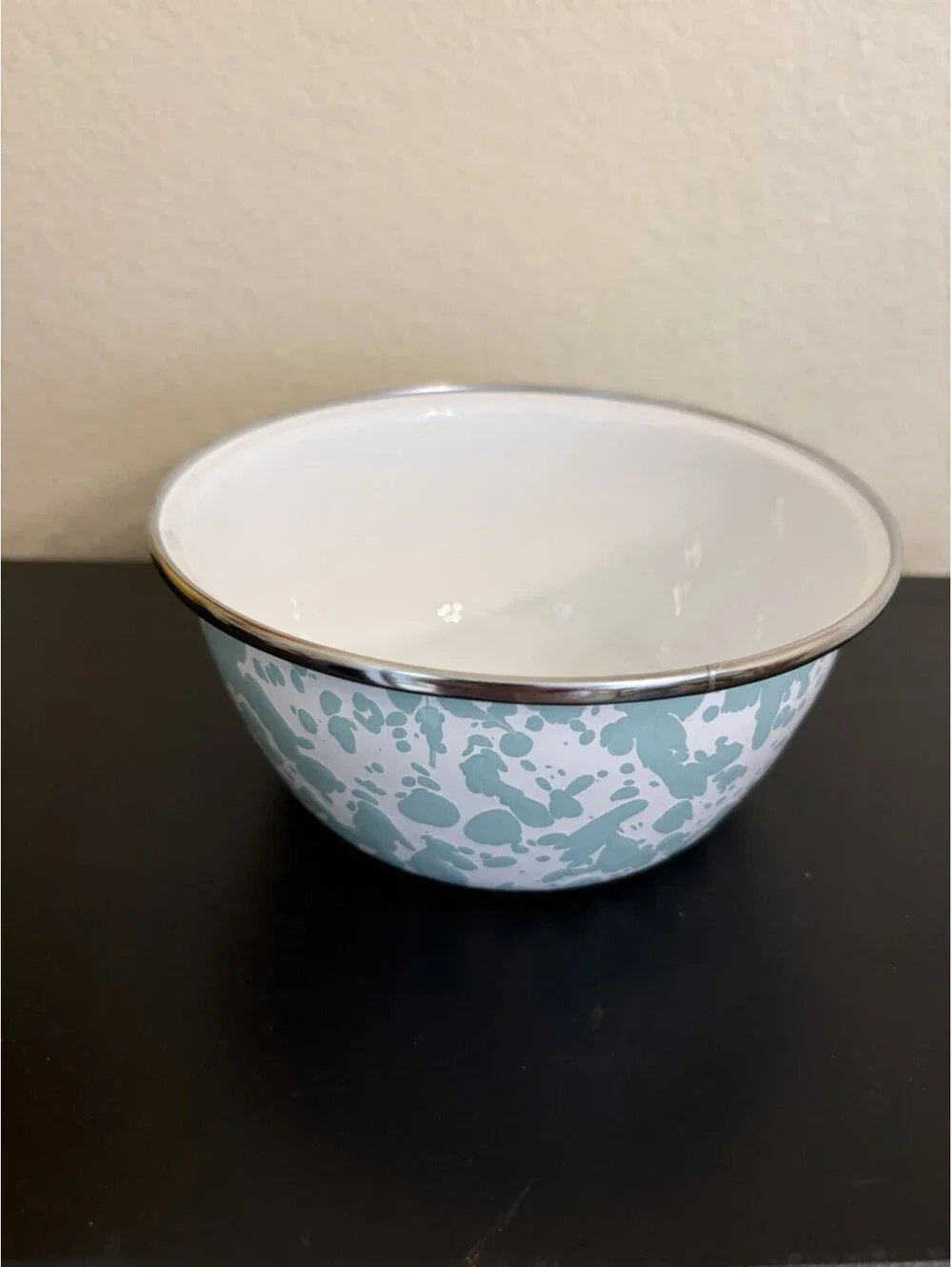 Golden Rabbit Prep Bowl Set of 2 with LID-sea glass hand-swirled Metal bowls